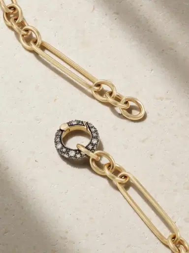 Lucy Delius Trombone Rhodium-plated 14-karat Recycled Gold Diamond Necklace | Thumbnail 3 Lucy Delius Trombone Rhodium-plated 14-karat Recycled Gold Diamond Necklace | Thumbnail 3