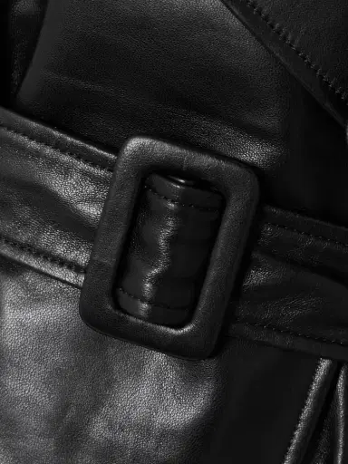 Nour Hammour Brea Oversized Belted Leather Jacket | Thumbnail 5 Nour Hammour Brea Oversized Belted Leather Jacket | Thumbnail 5