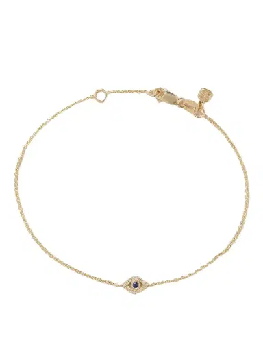 Sydney Evan Small Evil Eye 14-karat Gold, Diamond And Sapphire Bracelet | Thumbnail 1 Sydney Evan Small Evil Eye 14-karat Gold, Diamond And Sapphire Bracelet | Thumbnail 1