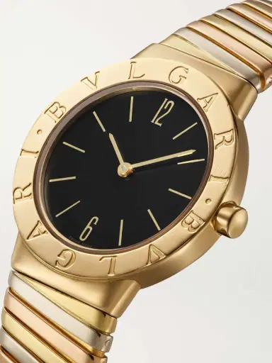 Stephanie Windsor + Bvlgari Vintage Tubogas 1990s 30mm 18-karat Yellow, White And Rose Gold Watch | Thumbnail 3 Stephanie Windsor + Bvlgari Vintage Tubogas 1990s 30mm 18-karat Yellow, White And Rose Gold Watch | Thumbnail 3
