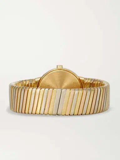 Stephanie Windsor + Bvlgari Vintage Tubogas 1990s 30mm 18-karat Yellow, White And Rose Gold Watch | Thumbnail 6 Stephanie Windsor + Bvlgari Vintage Tubogas 1990s 30mm 18-karat Yellow, White And Rose Gold Watch | Thumbnail 6