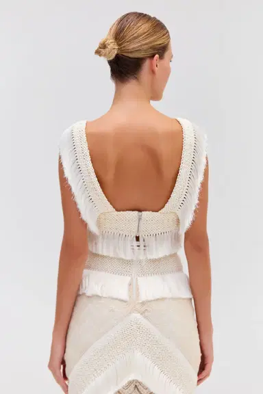 PatBo Fringe Trim Cropped Top | Thumbnail 3 PatBo Fringe Trim Cropped Top | Thumbnail 3
