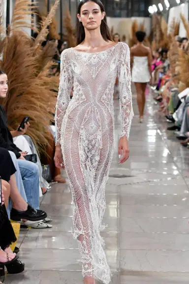 PatBo Hand-Beaded Illusion Tulle Gown (EXCLUSIVE) | Thumbnail 6 PatBo Hand-Beaded Illusion Tulle Gown (EXCLUSIVE) | Thumbnail 6