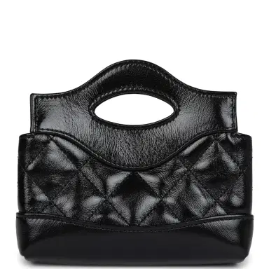 Chanel Chanel Micro 31 Shopper Black Shiny Lambskin Light Gold Hardware | Thumbnail 3 Chanel Chanel Micro 31 Shopper Black Shiny Lambskin Light Gold Hardware | Thumbnail 3