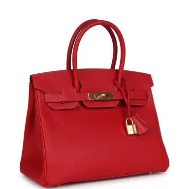 HERMÈS Pre-owned Hermes Birkin 30 Rouge Casaque Epsom Gold Hardware | Thumbnail 2 HERMÈS Pre-owned Hermes Birkin 30 Rouge Casaque Epsom Gold Hardware | Thumbnail 2
