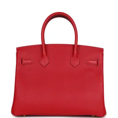 HERMÈS Pre-owned Hermes Birkin 30 Rouge Casaque Epsom Gold Hardware | Thumbnail 4 HERMÈS Pre-owned Hermes Birkin 30 Rouge Casaque Epsom Gold Hardware | Thumbnail 4