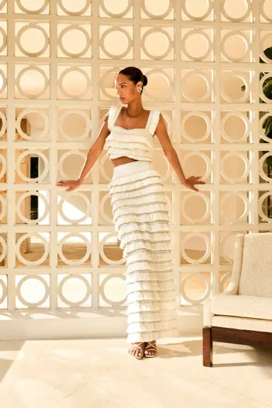 PatBo Metallic Fringe Maxi Skirt | Thumbnail 4 PatBo Metallic Fringe Maxi Skirt | Thumbnail 4
