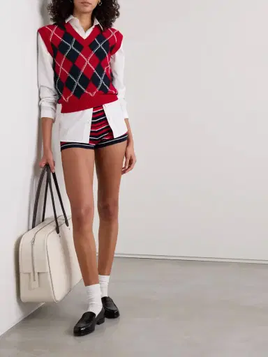 Guest In Residence Argyle Cotton-jacquard Vest | Thumbnail 2 Guest In Residence Argyle Cotton-jacquard Vest | Thumbnail 2