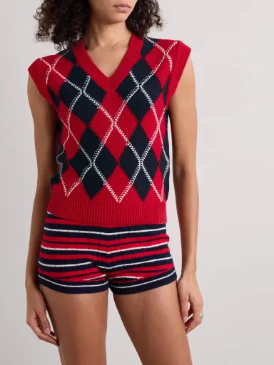 Guest In Residence Argyle Cotton-jacquard Vest | Thumbnail 3 Guest In Residence Argyle Cotton-jacquard Vest | Thumbnail 3