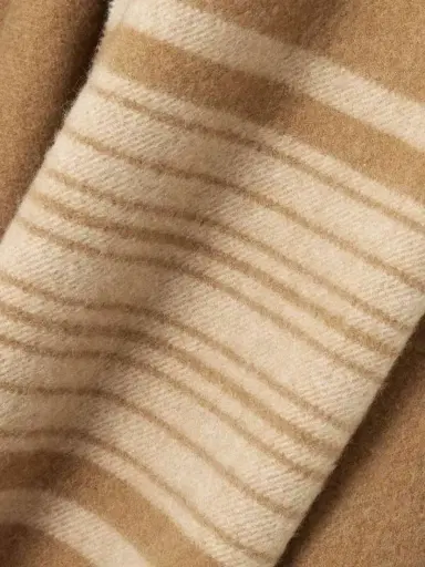 Loro Piana Daisy Fringed Scarf-detailed Striped Brushed Cashmere Cape | Thumbnail 4 Loro Piana Daisy Fringed Scarf-detailed Striped Brushed Cashmere Cape | Thumbnail 4