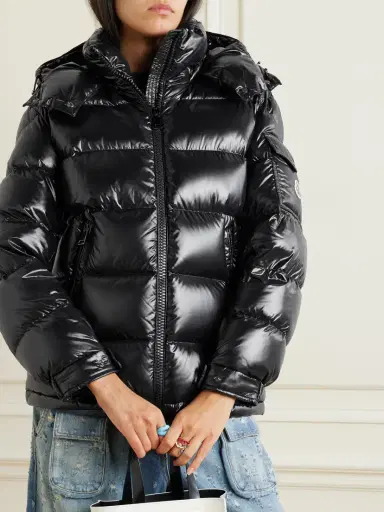 Moncler Maire Hooded Quilted Glossed-shell Down Jacket | Thumbnail 3 Moncler Maire Hooded Quilted Glossed-shell Down Jacket | Thumbnail 3