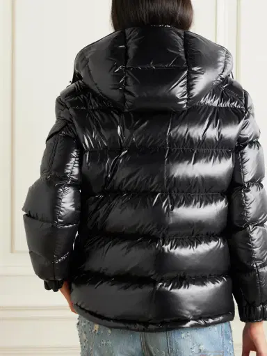 Moncler Maire Hooded Quilted Glossed-shell Down Jacket | Thumbnail 4 Moncler Maire Hooded Quilted Glossed-shell Down Jacket | Thumbnail 4