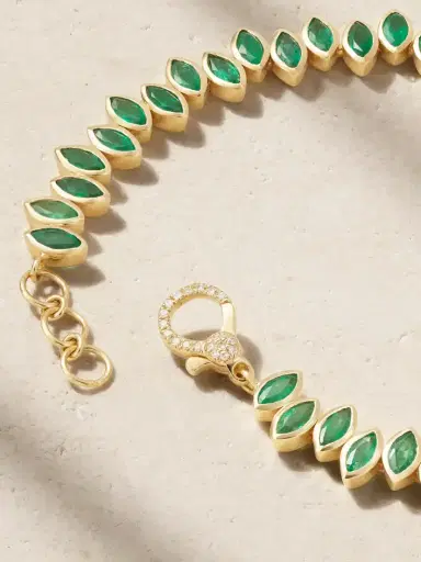 SHAY Staggered 18-karat Gold, Emerald And Diamond Bracelet | Thumbnail 3 SHAY Staggered 18-karat Gold, Emerald And Diamond Bracelet | Thumbnail 3