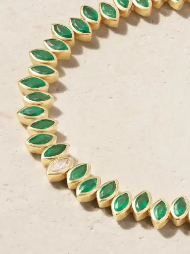 SHAY Staggered 18-karat Gold, Emerald And Diamond Bracelet | Thumbnail 4 SHAY Staggered 18-karat Gold, Emerald And Diamond Bracelet | Thumbnail 4