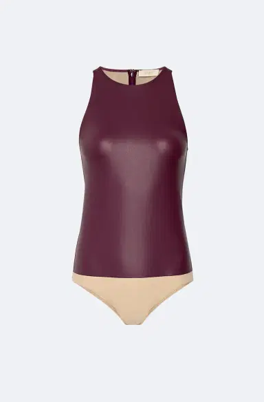 LAPOINTE Stretch Faux Leather Bodysuit | Thumbnail 3 LAPOINTE Stretch Faux Leather Bodysuit | Thumbnail 3