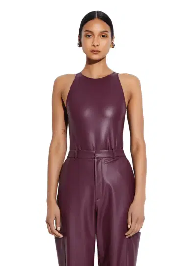 LAPOINTE Stretch Faux Leather Bodysuit | Thumbnail 1 LAPOINTE Stretch Faux Leather Bodysuit | Thumbnail 1