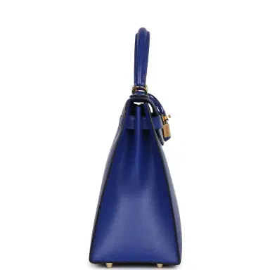 HERMÈS Hermes Kelly Sellier 28 Bleu Electric Tadelakt Gold Hardware | Thumbnail 3 HERMÈS Hermes Kelly Sellier 28 Bleu Electric Tadelakt Gold Hardware | Thumbnail 3