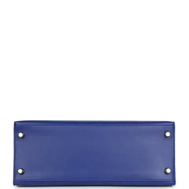 HERMÈS Hermes Kelly Sellier 28 Bleu Electric Tadelakt Gold Hardware | Thumbnail 6 HERMÈS Hermes Kelly Sellier 28 Bleu Electric Tadelakt Gold Hardware | Thumbnail 6