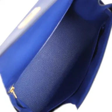 HERMÈS Hermes Kelly Sellier 28 Bleu Electric Tadelakt Gold Hardware | Thumbnail 8 HERMÈS Hermes Kelly Sellier 28 Bleu Electric Tadelakt Gold Hardware | Thumbnail 8