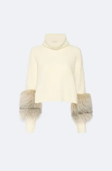 LAPOINTE Cashmere Turtleneck Sweater With Fur | Thumbnail 4 LAPOINTE Cashmere Turtleneck Sweater With Fur | Thumbnail 4