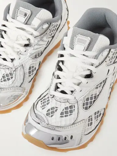 Bottega Veneta Orbit Metallic Rubber, Mesh And Fishnet Sneakers | Thumbnail 4 Bottega Veneta Orbit Metallic Rubber, Mesh And Fishnet Sneakers | Thumbnail 4