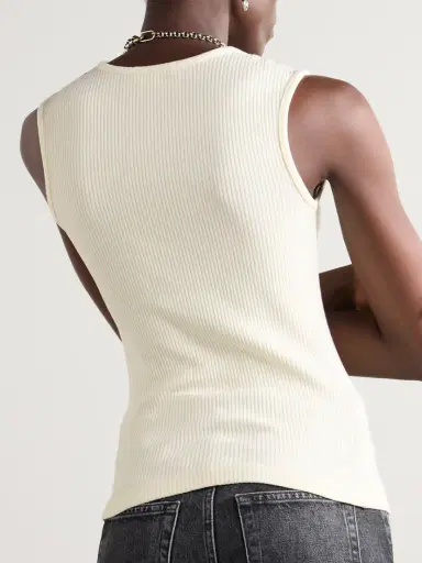 AGOLDE Binx Ribbed Stretch-lyocell And Organic Cotton-blend Tank | Thumbnail 4 AGOLDE Binx Ribbed Stretch-lyocell And Organic Cotton-blend Tank | Thumbnail 4
