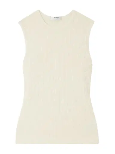 AGOLDE Binx Ribbed Stretch-lyocell And Organic Cotton-blend Tank | Thumbnail 1 AGOLDE Binx Ribbed Stretch-lyocell And Organic Cotton-blend Tank | Thumbnail 1