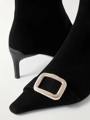 Roger Vivier Viv' Canard 55 Suede Ankle Boots | Thumbnail 4 Roger Vivier Viv' Canard 55 Suede Ankle Boots | Thumbnail 4