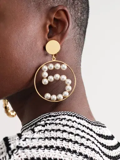 Susan Caplan Vintage plated Faux Pearl Clip Earrings | Thumbnail 2 Susan Caplan Vintage plated Faux Pearl Clip Earrings | Thumbnail 2