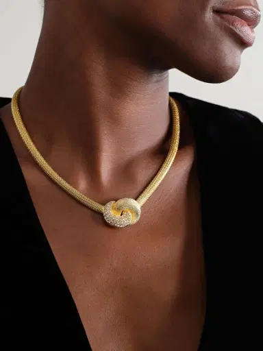 Susan Caplan Vintage Christian Dior Gold-plated Swarovski Crystal Necklace | Thumbnail 2 Susan Caplan Vintage Christian Dior Gold-plated Swarovski Crystal Necklace | Thumbnail 2
