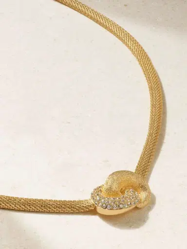 Susan Caplan Vintage Christian Dior Gold-plated Swarovski Crystal Necklace | Thumbnail 4 Susan Caplan Vintage Christian Dior Gold-plated Swarovski Crystal Necklace | Thumbnail 4