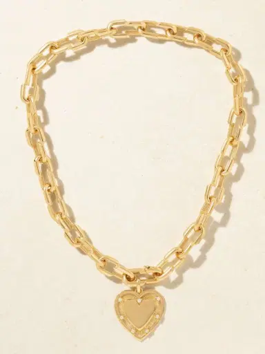Foundrae Heart Token Love Medium 18-karat Gold Diamond Necklace | Thumbnail 4 Foundrae Heart Token Love Medium 18-karat Gold Diamond Necklace | Thumbnail 4