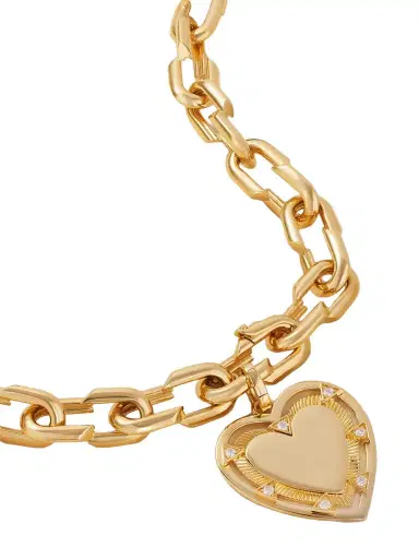 Foundrae Heart Token Love Medium 18-karat Gold Diamond Necklace | Thumbnail 1 Foundrae Heart Token Love Medium 18-karat Gold Diamond Necklace | Thumbnail 1
