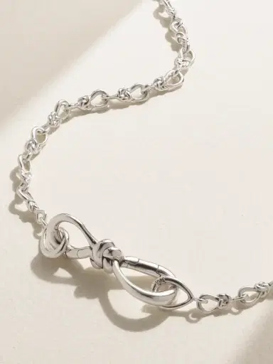 Marla Aaron True Lover's Knot Sterling Silver Necklace | Thumbnail 1 Marla Aaron True Lover's Knot Sterling Silver Necklace | Thumbnail 1