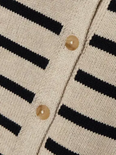 Denimist Cropped Striped Cotton-blend Cardigan - x large | Thumbnail 4 Denimist Cropped Striped Cotton-blend Cardigan - x large | Thumbnail 4