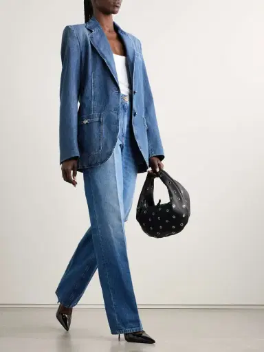 Versace Embellished Denim Blazer | Thumbnail 2 Versace Embellished Denim Blazer | Thumbnail 2