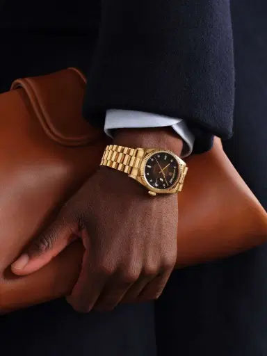 Stephanie Windsor + Rolex Vintage 1986 Oyster Perpetual Day-date President Automatic 36mm 18-karat Gold Diamond Watch, Ref. No., 18083 | Thumbnail 2 Stephanie Windsor + Rolex Vintage 1986 Oyster Perpetual Day-date President Automatic 36mm 18-karat Gold Diamond Watch, Ref. No., 18083 | Thumbnail 2