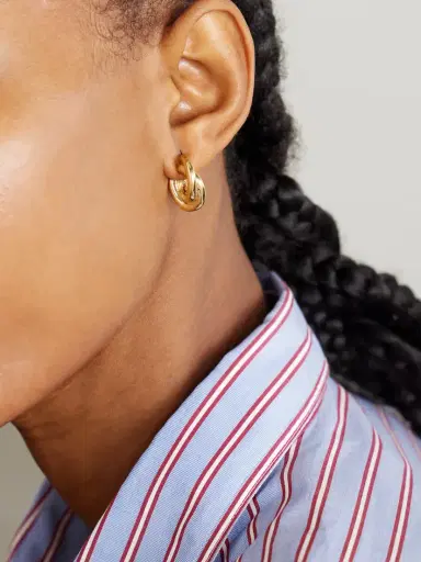 LIÉ STUDIO The Diana Gold-plated Hoop Earrings | Thumbnail 2 LIÉ STUDIO The Diana Gold-plated Hoop Earrings | Thumbnail 2