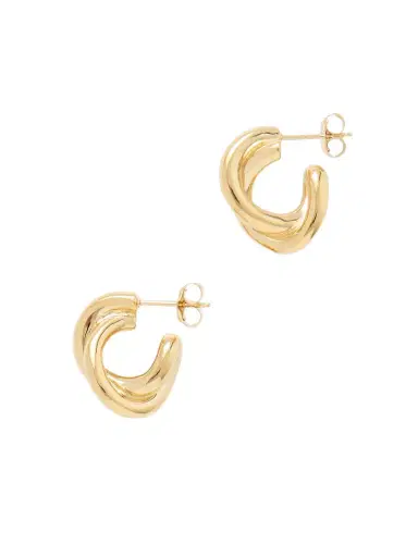 LIÉ STUDIO The Diana Gold-plated Hoop Earrings | Thumbnail 1 LIÉ STUDIO The Diana Gold-plated Hoop Earrings | Thumbnail 1