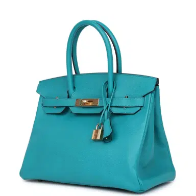 HERMÈS Hermes Birkin 30 Bleu Paon Epsom Gold Hardware | Thumbnail 5 HERMÈS Hermes Birkin 30 Bleu Paon Epsom Gold Hardware | Thumbnail 5