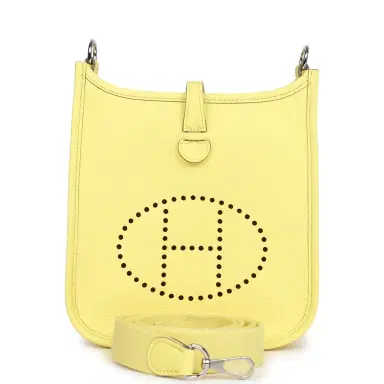HERMÈS Hermes Evelyne TPM Limoncello Clemence Palladium Hardware | Thumbnail 2 HERMÈS Hermes Evelyne TPM Limoncello Clemence Palladium Hardware | Thumbnail 2