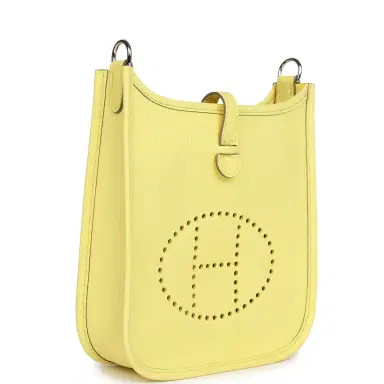 HERMÈS Hermes Evelyne TPM Limoncello Clemence Palladium Hardware | Thumbnail 4 HERMÈS Hermes Evelyne TPM Limoncello Clemence Palladium Hardware | Thumbnail 4