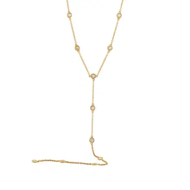 Stephanie Gottlieb Diamond Bezel Station Lariat Necklace | Thumbnail 2 Stephanie Gottlieb Diamond Bezel Station Lariat Necklace | Thumbnail 2