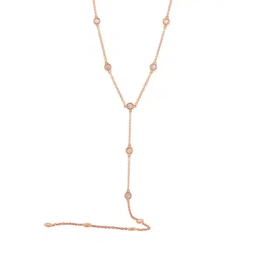 Stephanie Gottlieb Diamond Bezel Station Lariat Necklace | Thumbnail 4 Stephanie Gottlieb Diamond Bezel Station Lariat Necklace | Thumbnail 4