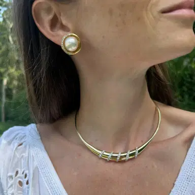 Stephanie Gottlieb Gold Collar Necklace with Diamonds | Thumbnail 3 Stephanie Gottlieb Gold Collar Necklace with Diamonds | Thumbnail 3
