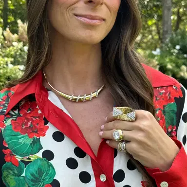 Stephanie Gottlieb Gold Collar Necklace with Diamonds | Thumbnail 4 Stephanie Gottlieb Gold Collar Necklace with Diamonds | Thumbnail 4