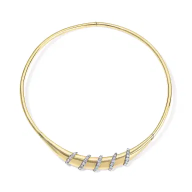 Stephanie Gottlieb Gold Collar Necklace with Diamonds | Thumbnail 1 Stephanie Gottlieb Gold Collar Necklace with Diamonds | Thumbnail 1