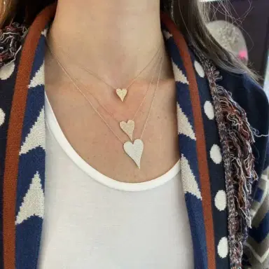Stephanie Gottlieb Medium Pave Heart Necklace | Thumbnail 5 Stephanie Gottlieb Medium Pave Heart Necklace | Thumbnail 5
