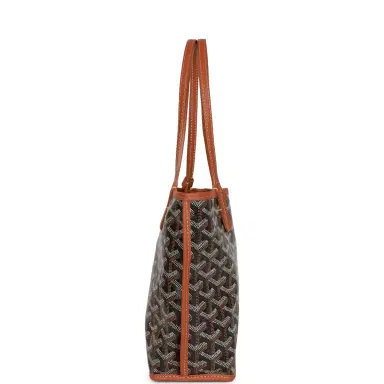 goyard Goyard Goyardine Black Anjou Mini Reversible Tote Bag Palladium Hardware | Thumbnail 3 goyard Goyard Goyardine Black Anjou Mini Reversible Tote Bag Palladium Hardware | Thumbnail 3