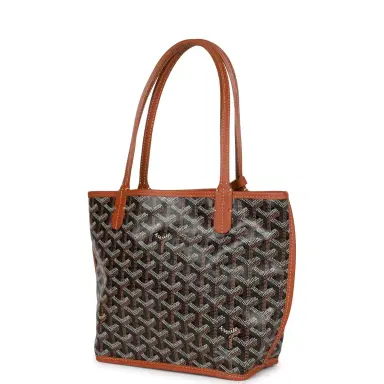 goyard Goyard Goyardine Black Anjou Mini Reversible Tote Bag Palladium Hardware | Thumbnail 5 goyard Goyard Goyardine Black Anjou Mini Reversible Tote Bag Palladium Hardware | Thumbnail 5